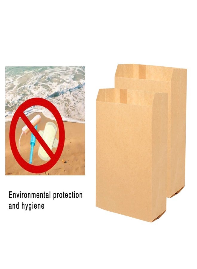 Hipruict Small Paper Bags, Feminine Hygiene Bags, 100 Sanitary Disposal Bags, Feminine Disposal Bags, Used for Sanitary Napkins, Cotton Slivers, Desserts - Image 3
